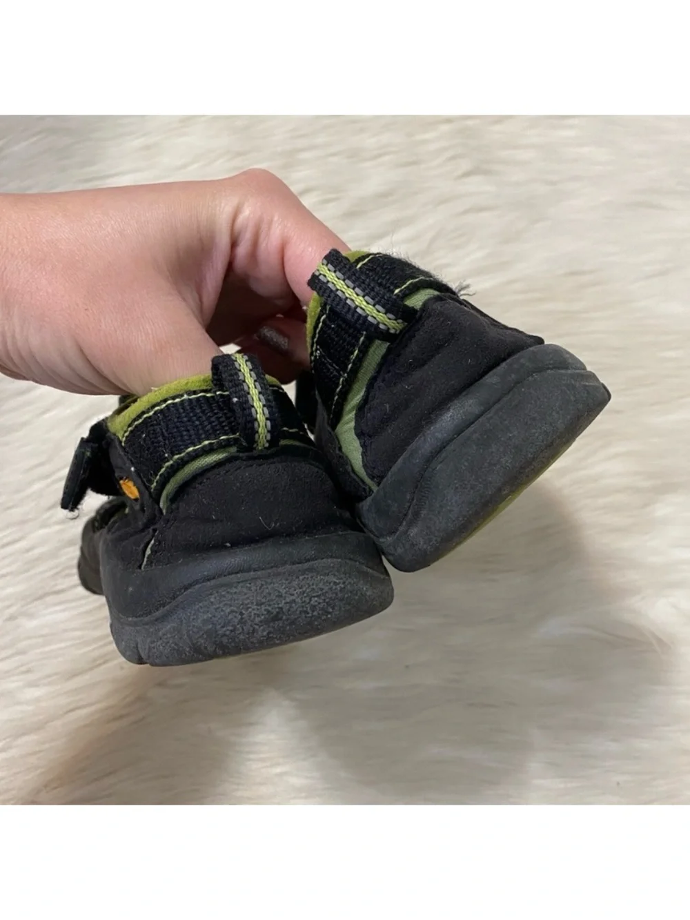 Keen Kids Black Green Newport Sandals Hiking Outdoors Boys Girls Unisex US 3